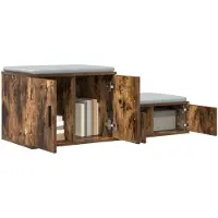 vidaXL Armoire de rangement Chêne fumé 103 x 41 x 40 cm
