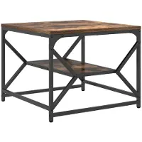 vidaXL Table basse en chêne fumé 51 x 50 x 40 cm