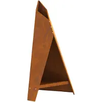 vidaXL , brasero rouille, 58 x 40 x 100 cm, acier résistant aux intempéries