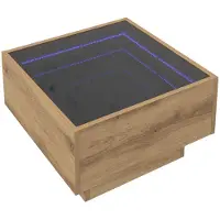 vidaXL Table basse chêne artisanal 50 x 50 x 30 cm Bois d'ingénierie