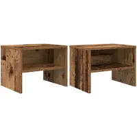 vidaXL Cabinet de chevet 2 pcs Bois ancien 40 x 40 x 30 cm
