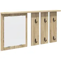 vidaXL Porte-manteau mural avec étagère Chêne sonoma 85 x 10 x 45 cm