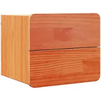 vidaXL Table de chevet Marron cire 39 x 34 x 33 cm Bois de pin massif