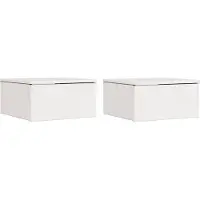 vidaXL Table de chevet avec tiroir 2 pcs Blanc 37 x 35 x 18,5 cm