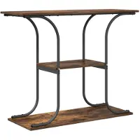 vidaXL Table console Chêne fumé 101 x 35 x 80.5 cm Bois d'ingénierie