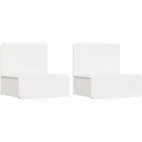 vidaXL Table de chevet avec tiroir 2 pcs Blanc 44 x 32,5 x 40 cm