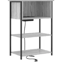 vidaXL Cabinet de chevet Sonoma gris 55 x 31 x 76 cm Bois d'ingénierie