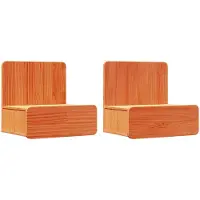 vidaXL Table de chevet avec tiroir 2 pcs Marron cire 44 x 32,5 x 40 cm