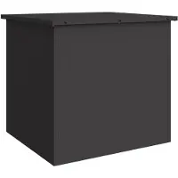 vidaXL Coffre de rangement d'extérieur noir 55 x 50,5 x 50 cm en acier