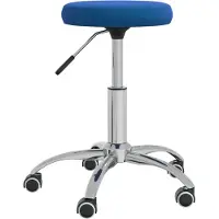 vidaXL Chaise de bureau Pivotante Bleu Velours
