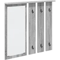 vidaXL Porte-manteau mural avec étagère Sonoma gris 84 x 10 x 80 cm
