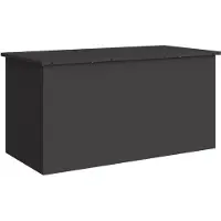 vidaXL Bac de rangement extérieur avec stockage Noir 100 x 50,5 x 50 cm Acier