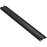Vevor Câble de protection de rampe 4x1,3 cm Câble de passage Sol Tpr Capacité Charge 907 kg Goulotte Passe Câble Ralentisseur Modulaire pour Protéger Fils 100x13x2 cm