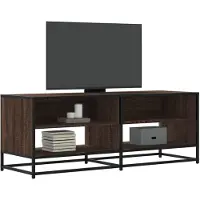 vidaXL Armoire TV marron aspect chêne 120,5x40x46cm Matériau bois métal