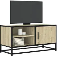 vidaXL Armoire TV Chêne Sonoma 80x34,5x40 cm Bois composite et métal