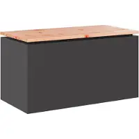 vidaXL Banc de jardin noir 80 x 40 x 43 cm