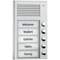 TCSS AG Audio Station extérieure PAK05-EN 5 touches 1-rang AP argent