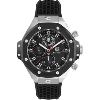Philipp Plein Montre à affichage analogique noir / argent
