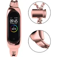 Hurtel Replacer la bande de métal bracelet pour Xiaomi Mi Band 6 / 5 / 4 / 3 rose (Acier inoxydable), Sangles de montre, Rose, Pink