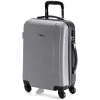 Itaca unisex. 71150-02 Valise courte cabine de voyage 4 roues Chariot 71150 argent -55x38x20cm (OSFA), Argenté, Casuel, ABS/Polycarbonate