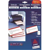 Avery Quick&Clean - blanc - 99 x 210 mm - 220 g/m² - 75 carte(s) (25 feuilles x 3) cartes de visite (A4)