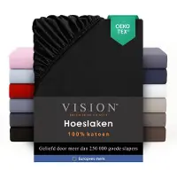 Vision Home Vision Drap Housse 180x200cm Noir