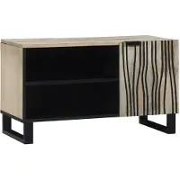 vidaXL : Meuble TV, 80 x 33 x 46 cm, blanc, en panneaux de fibres de bois