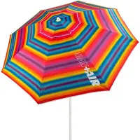 Aktive Sun&confort Windproof Ø Uv50 Beach Umbrella With Inclinable Mast 220cm Multicolore