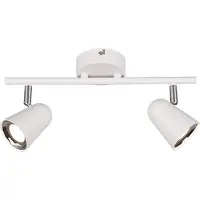TRIO Spot LED TOULOUSE 3,5 W, 3000 K, 400 lm, métal blanc chromé, dimensions : 17 x 34 x 9 cm, IP20, RL