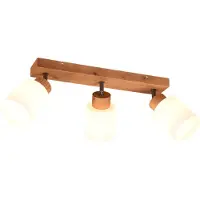 Reality Spot ASSAM, bois clair et blanc, 3xE14x25W, bois, dimensions : 21x45x10 cm, IP20, RL