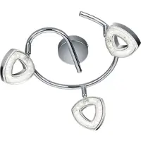 RL Plafonnier LED TOURS 4 W, 3000 K, 400 lm, métal chromé blanc, dimensions : 13 x 25 x 25 cm, IP20,