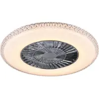 RL Ventilateur de plafond avec éclairage LED HARSTAD R62412106 argent Pilot