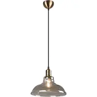 TRIO Suspension ALDO dorée et ambrée, 1xE27x28W, verre, dimensions : 150x28x28 cm, IP20, RL