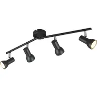 TRIO Plafonnier Cantar noir 4 lumières
