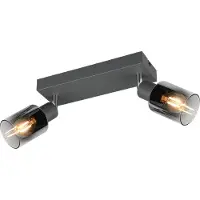 TRIO Plafonnier 2 lumières Cadiz noir
