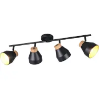 RL LIVE YOUR LIGHT Plafonnier design 4 lumières Valentin noir