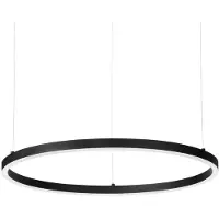 Ideal Lux Oracle Slim Dali Dimmable Round 90cm Plafonnier Led Intégré Noir, 3000k