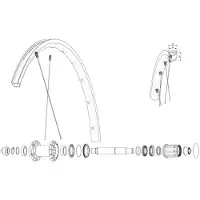 Mavic Jante Route Rear Ksyrium Sl Rb Argent 700 - 28'' Argent 700 - 28