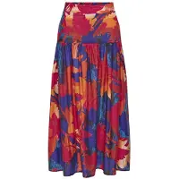 ONLY Celia Flowy Midi Skirt Multicolore L Femme