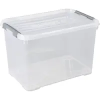 Curver Box Handy Plus, 65 l, clips, blanc - 100% recyclable, plastique