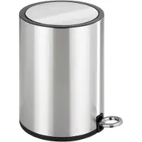 Wenko Cosmétiques Poubelle à pédale Monza Easy Close Acier inoxydable brillant