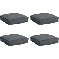 vidaXL Coussin pour assise de palette 4 pcs Anthracite 40 x 40 x 8 cm
