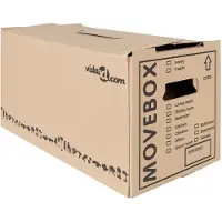 vidaXL Boîte de Déménagement 20 pcs Marron 59 x 31.5 x 31.5 cm Carton