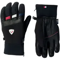 Rossignol - Gants de ski imperméables et chauds en Primaloft - Strato IMP'R Black en Cuir - Taille M - Noir