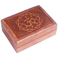 Phoenix Coffret Tarot Ohm Bois - 17,5x13x6,5 Cm
