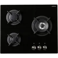 Airlux Table de cuisson gaz 60cm 3 feux 6150w noir - - AV635HBK -