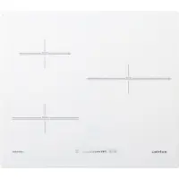 Airlux ATI632WHN - Table de cuisson à induction - 3 plaques de cuisson - Niche - largeur : 56 cm - profondeur : 49 cm - blanc - sans cadre - blanc pur