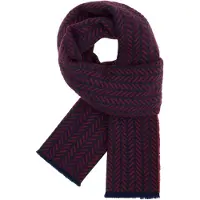 Boggi Milano Écharpe bleu marine / bourgogne