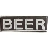 J-Line Grande Plaque en Métal Indus BEER 86 cm