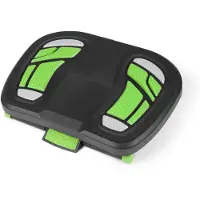 Hjh OFFICE Repose-pieds PIEDINO NEO anthracite/vert inclinable réglable en hauteur